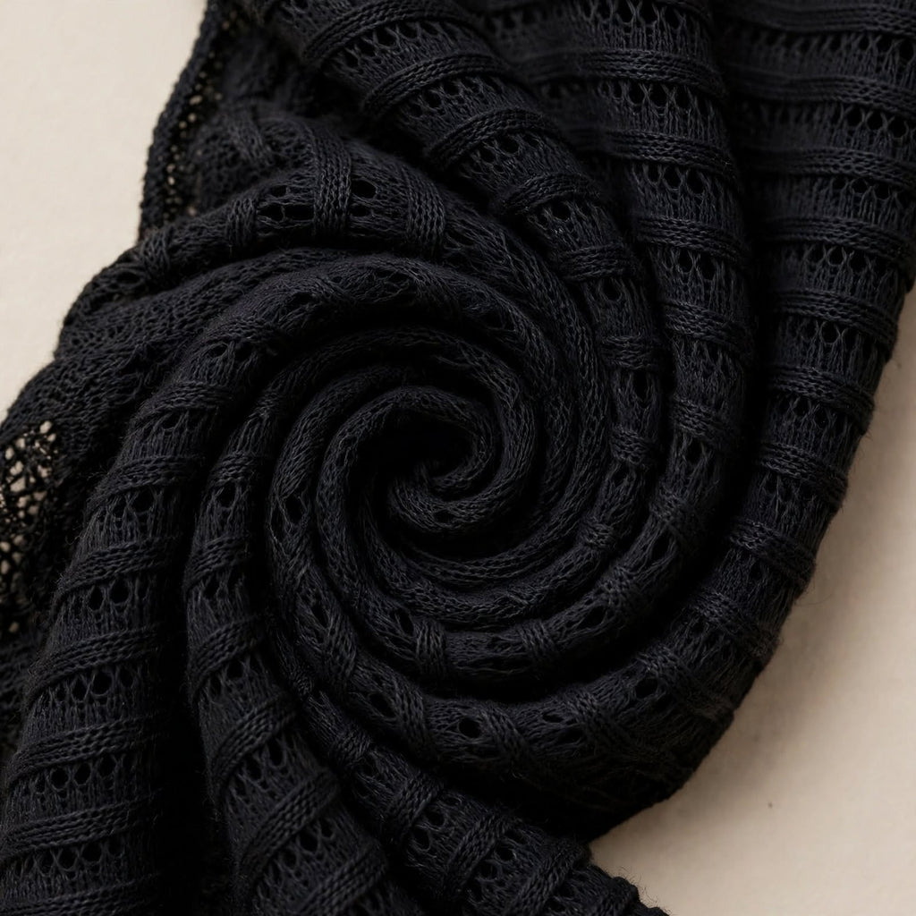 Sueter tejido negro tallaL