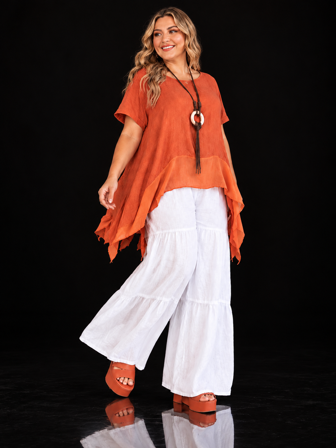Blusa de lino talla L/XL
